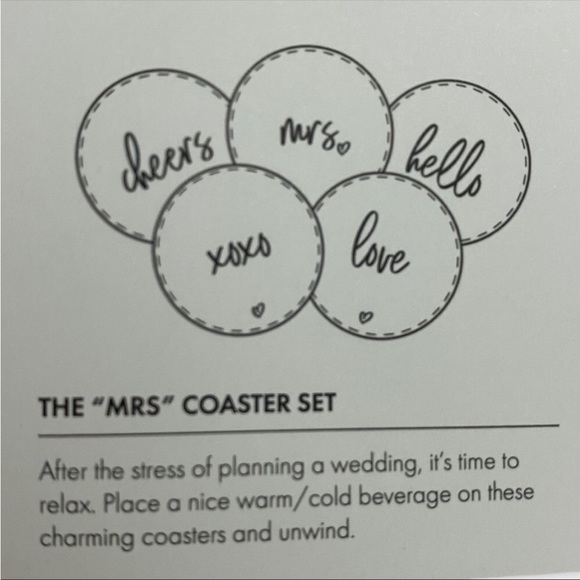 Vegan Leather Mug Coaster Set - Picture 3 of 3